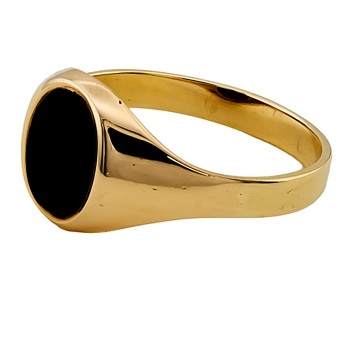 9ct Gold Onyx Signet Ring size N